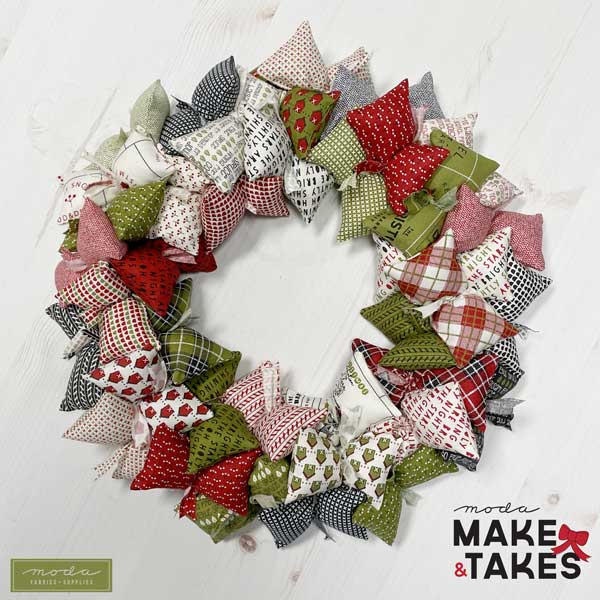 CT Charm Pack Wreath Red Barn Christmas