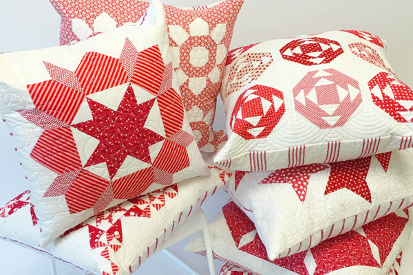 CT November Red & White Pillows