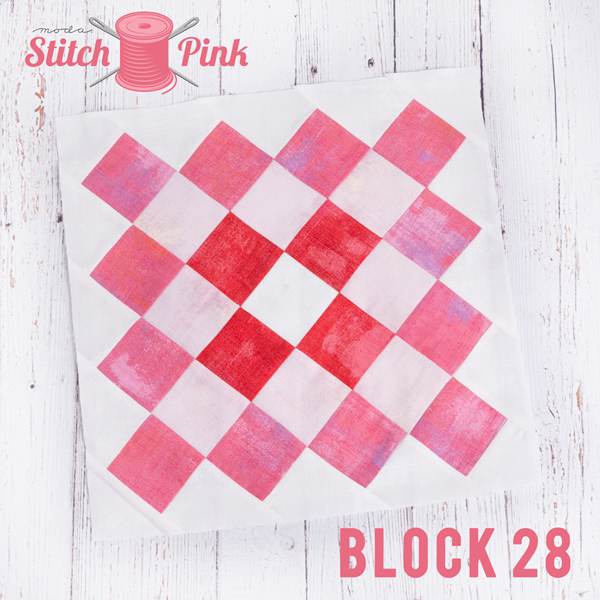 Stitch Pink Block 28 Groovy Granny