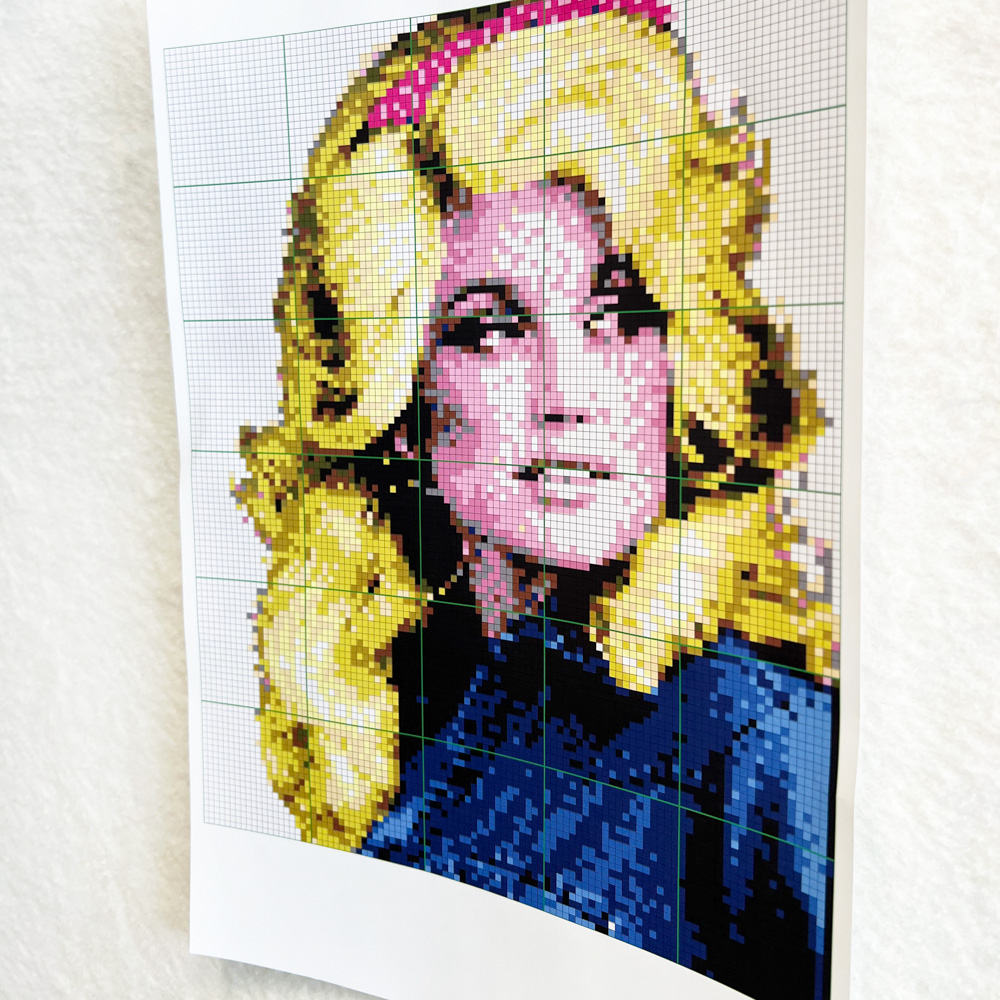 Dolly Parton Pixel Quilt - Pixel Map