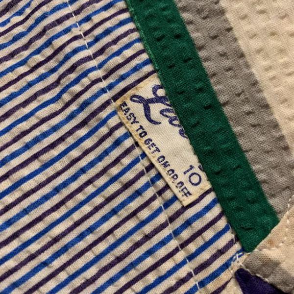 Label from Teddy Pruett quilt made of pajamas Iowa Quilt Museum 